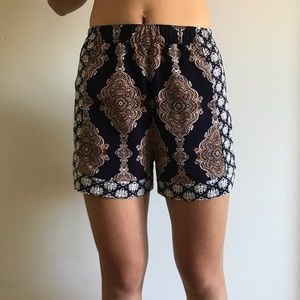 Patterned Boho Style Shorts